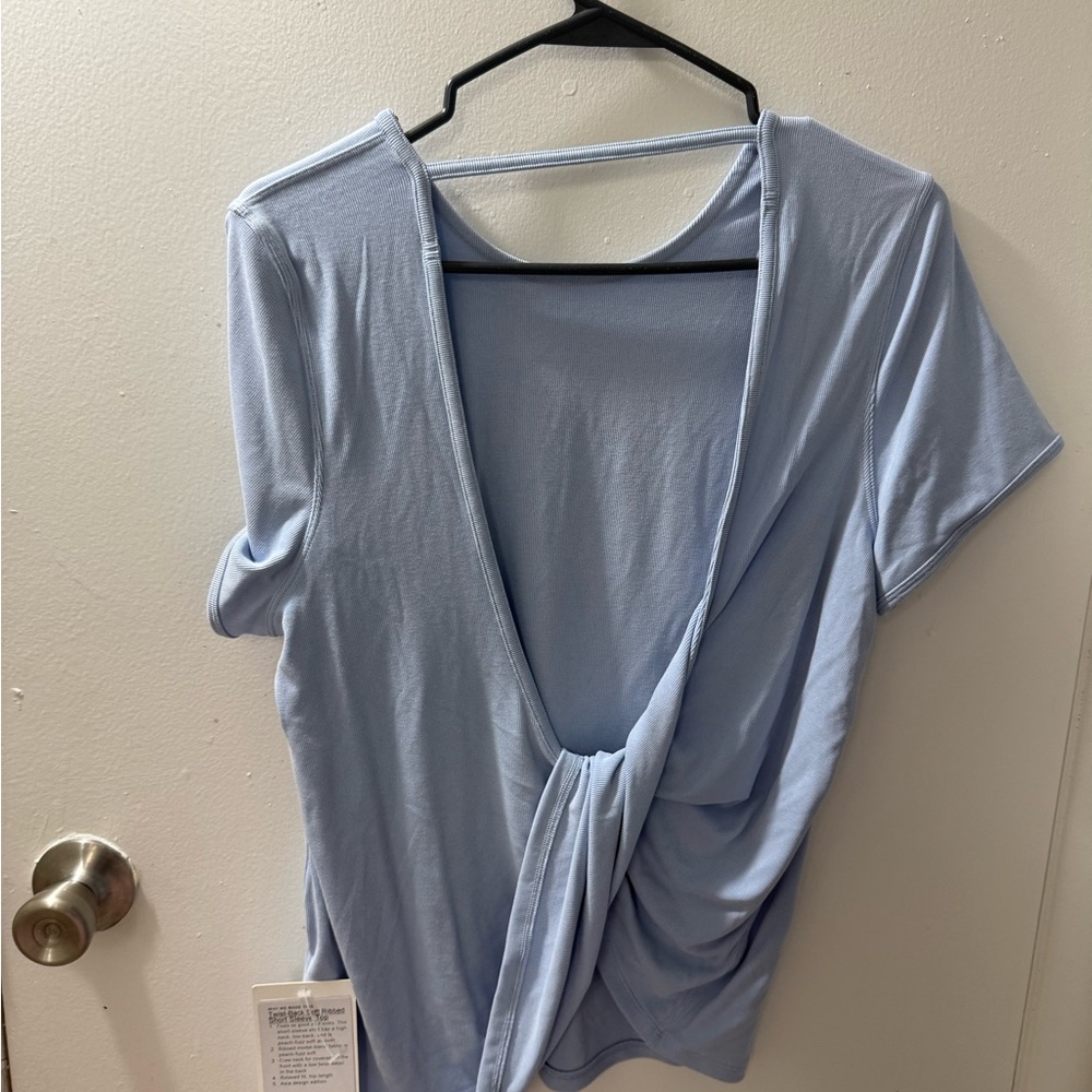 lululemon Twist Back Soft Ribbed Short Sleeve Top